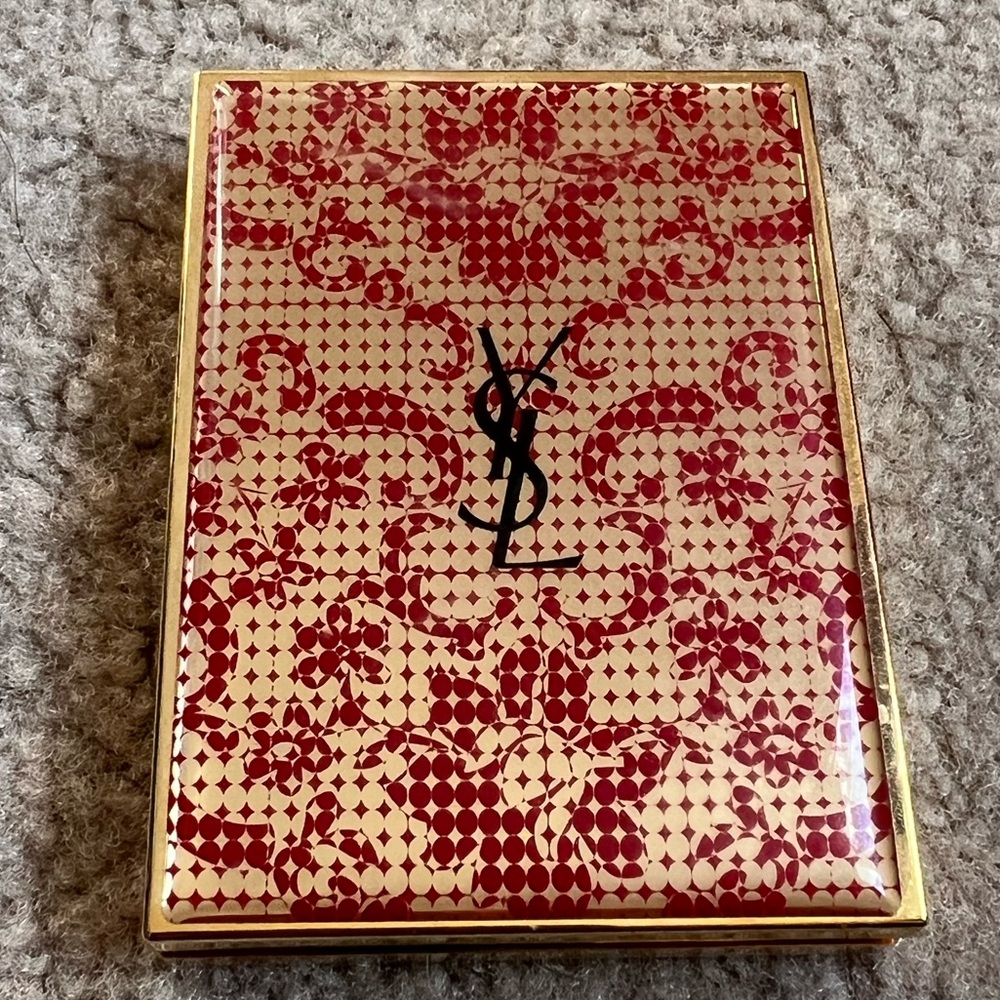 YSL NEW Red and Gold Patterned Blush